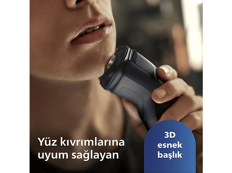 PHILIPS 3000X Serisi  Tıraş Makinesi X3021/00,Sinekkaydı Tıraş,Islak ve Kuru Kullanım,Hassas Düzeltici_2