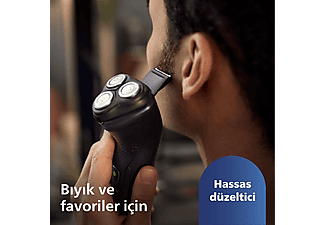 PHILIPS 3000X Serisi  Tıraş Makinesi X3021/00,Sinekkaydı Tıraş,Islak ve Kuru Kullanım,Hassas Düzeltici_6