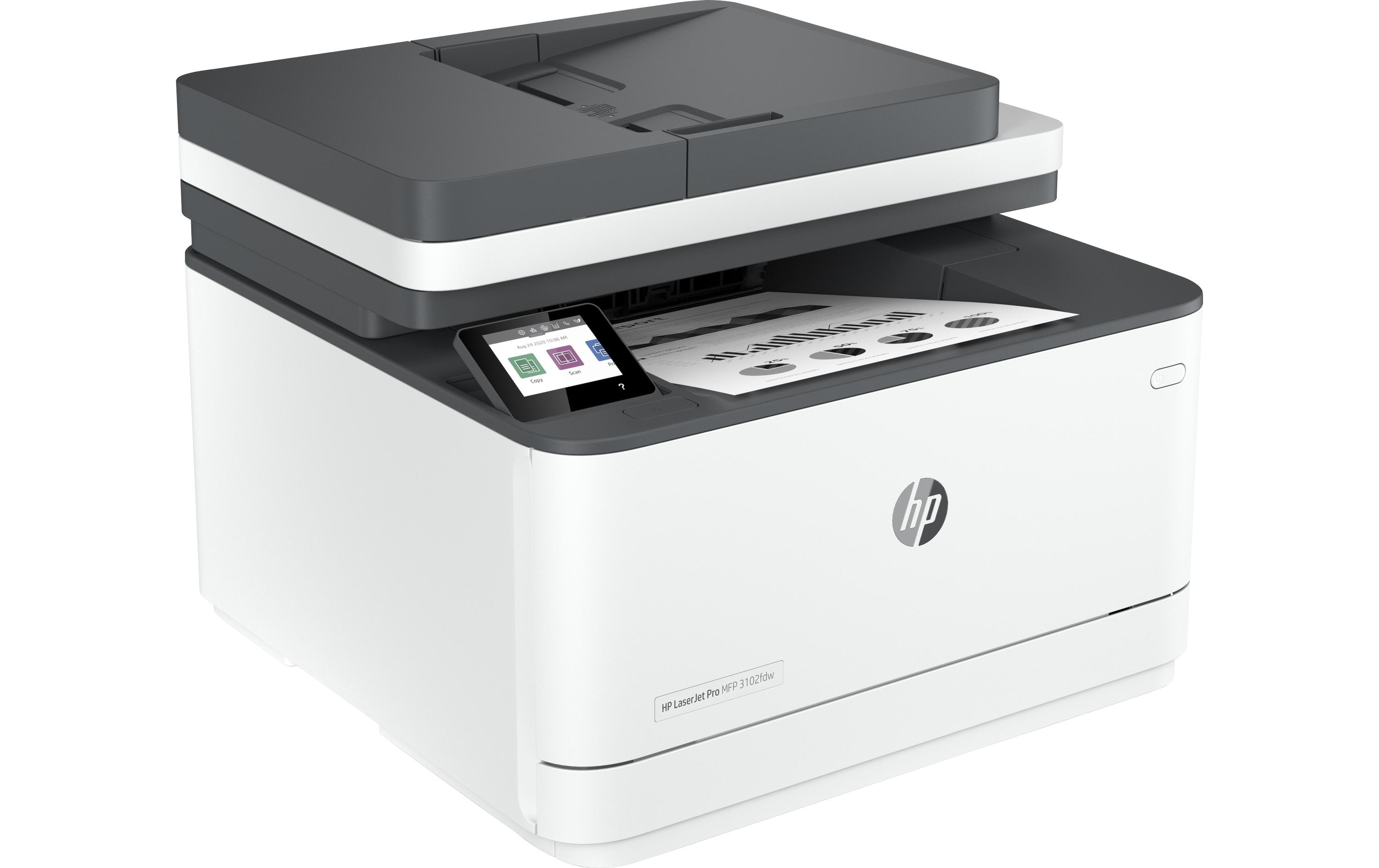 HP HP Multifunktionsdrucker LaserJet Pro MFP 3102fdw stampa laser in bianco e nero Centro multifunzione WLAN Connettibile alla rete