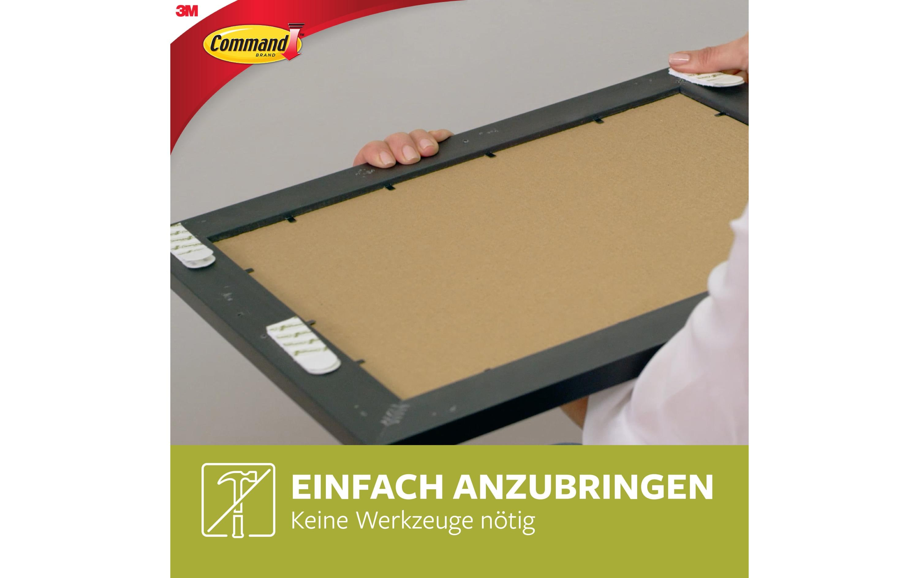 COMMAND Command Klebestick-Set 3M Bandes de montage pour tableaux XL 10 paires, blanc Colle pour photos + Colle pour affiches, Blanc