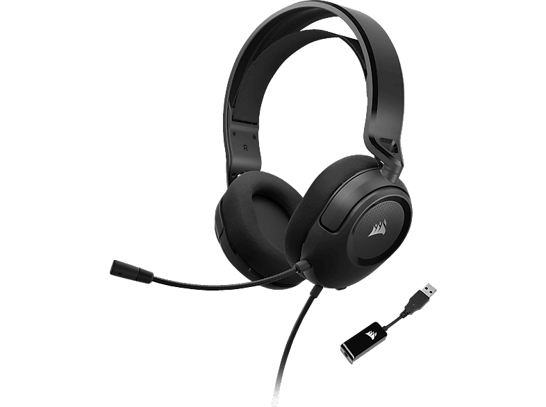 CORSAIR HS35 V2 Surround Gaming Headset, Over-Ear, 50mm Treiber, 7.1 Audio, 3.5mm/USB, Carbon