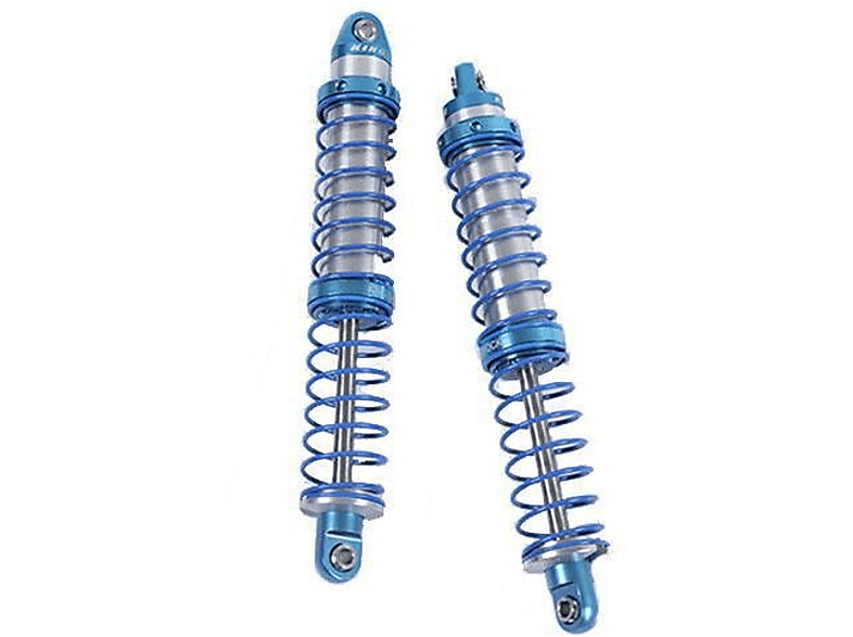 Kit 2 Amortisseurs Piggyback King Off-Road RC4WD - Réglables, 100mm, Bleu, Pour 4x4 1/10