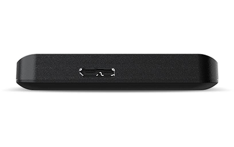 Appareil rectangulaire noir avec un port USB sur le côté.
