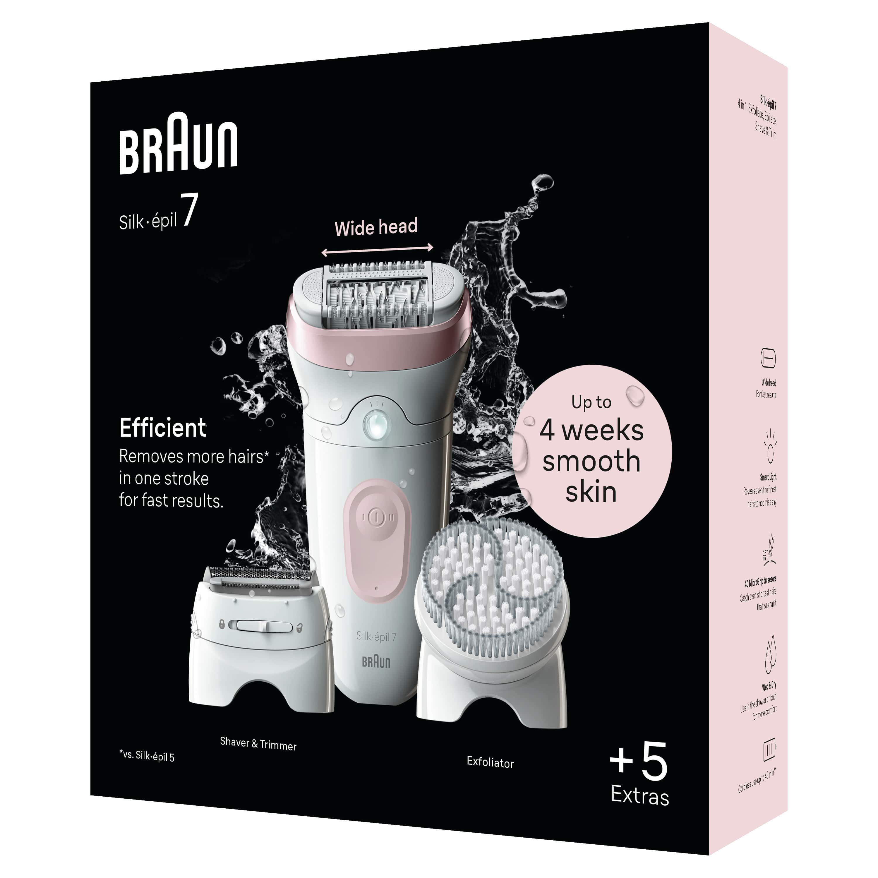 Bir kutu Braun Silk-épil 7. Kutu ürünü gösteriyor.