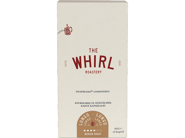 THE WHIRL Lungo Medium 55 g Kapsül Kahve