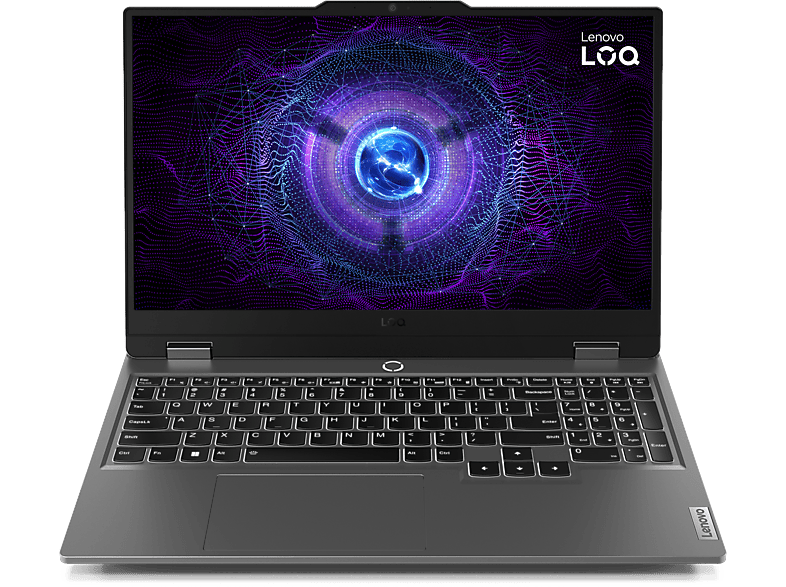 Portátil gaming - Lenovo LOQ 15IAX9, 15.6" Full-HD, Intel® Core™ i5-12450HX, 16GB RAM, 512GB SSD, GeForce RTX™ 4060, Sin sistema operativo, Gris