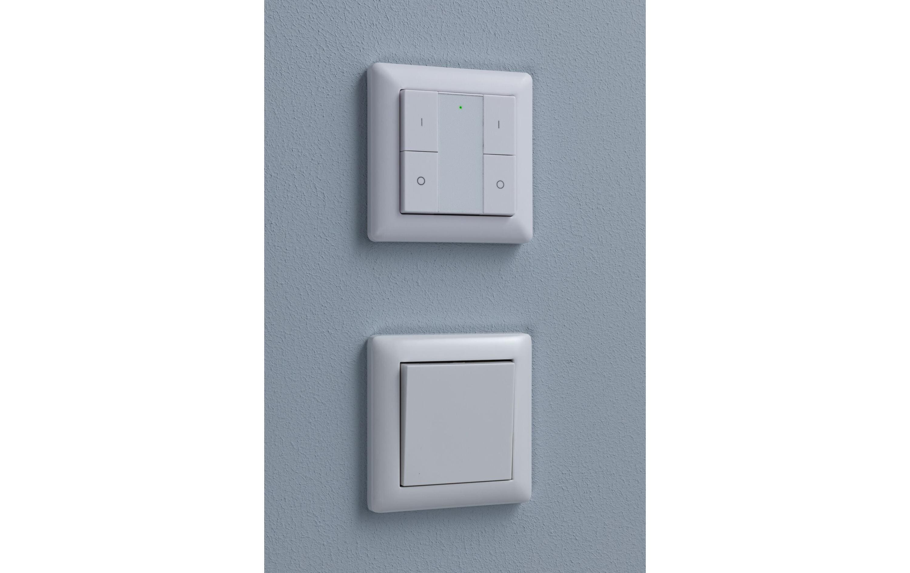 PAULMANN Paulmann Funk-Wandtaster ZigBee On / Off / Dimmer, Bianco Telecomando e interruttore a parete