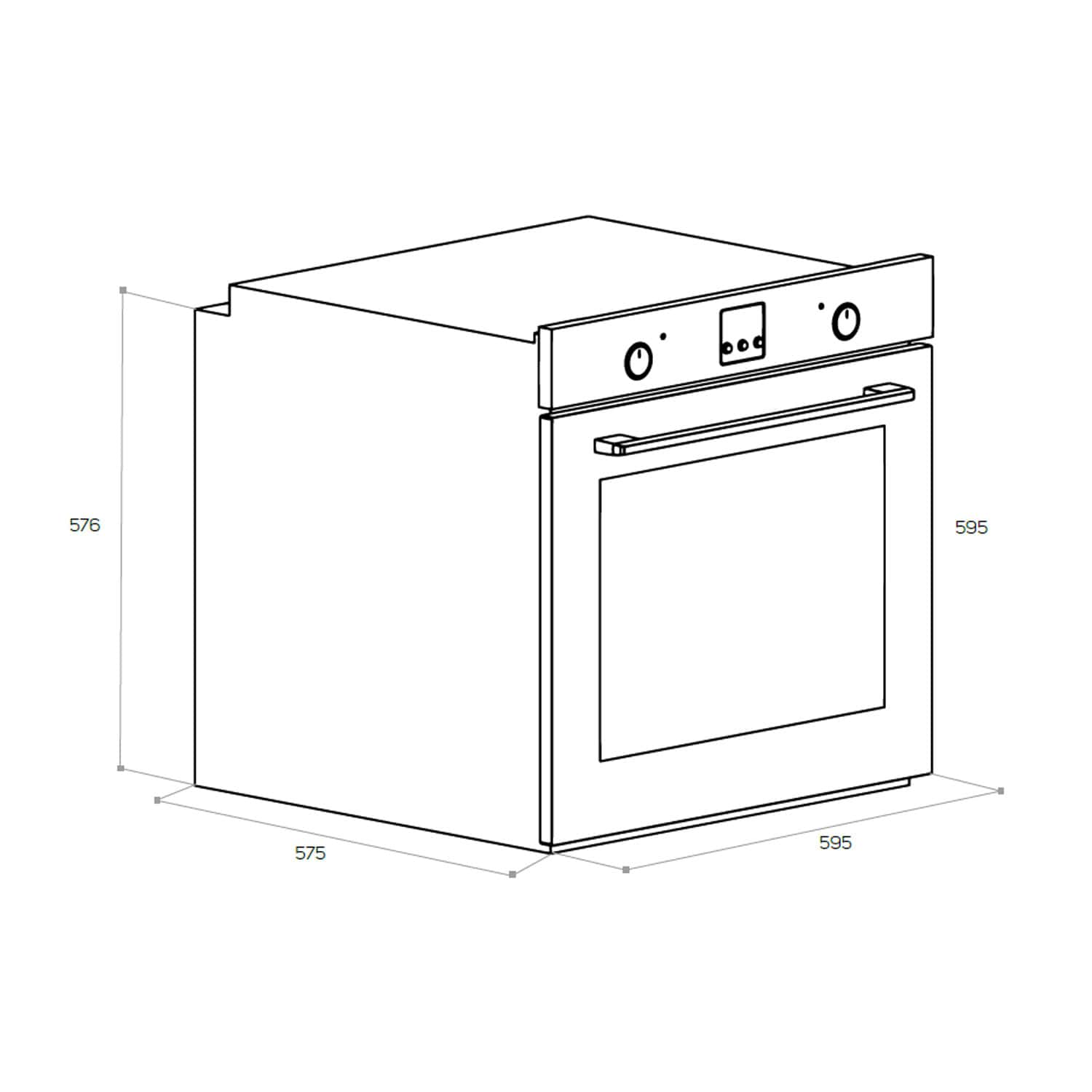 Horno - Taurus HM664IXD PYRO, 64L, 2600W, Temporizador digital, 7 Funciones, Incluye bandeja y parrilla, Hasta 270ºC, Pyrolytic Clean System, Gris