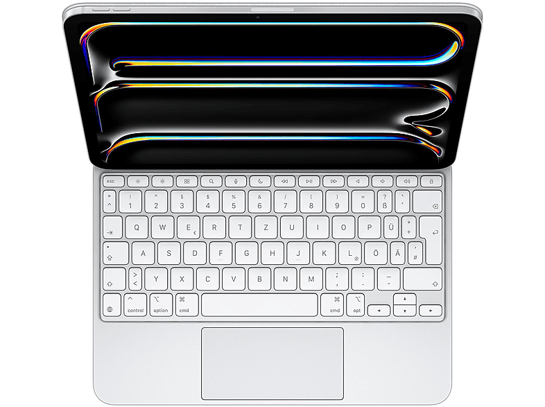 APPLE MWR03D/A Magic iPad Pro 11" (M4) German, Tastatur, Weiß