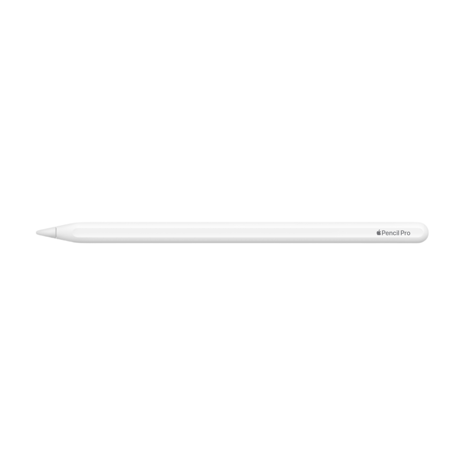 Apple Pencil Pro on a black background.
