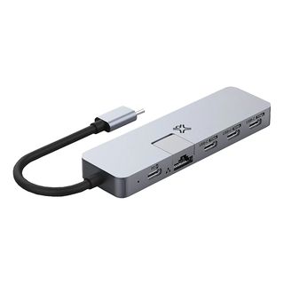 XTREMEMAC XWH-UMP-13 5 Ports Hub USB C, Argento