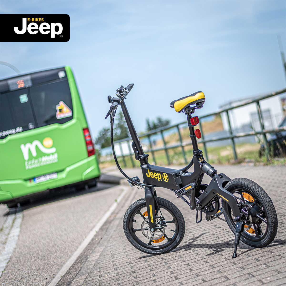 JEEP E-BIKES FR 6020 (Laufradgröße: 16 Zoll, Rahmenhöhe: 36 cm, Unisex-Rad, 230.4Wh, Schwarz)