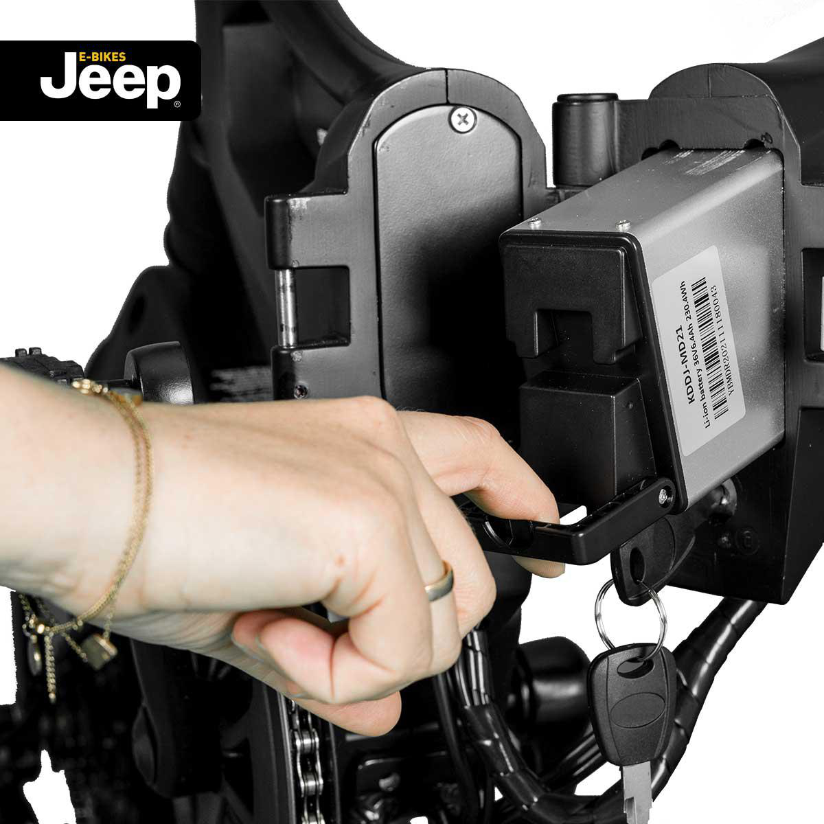 JEEP E-BIKES FR 6020 (Laufradgröße: 16 Zoll, Rahmenhöhe: 36 cm, Unisex-Rad, 230.4Wh, Schwarz)