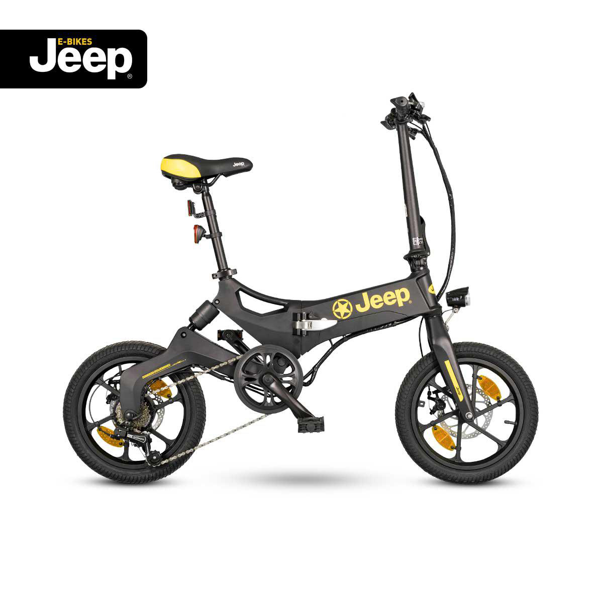 JEEP E-BIKES FR 6020 (Laufradgröße: 16 Zoll, Rahmenhöhe: 36 cm, Unisex-Rad, 230.4Wh, Schwarz)