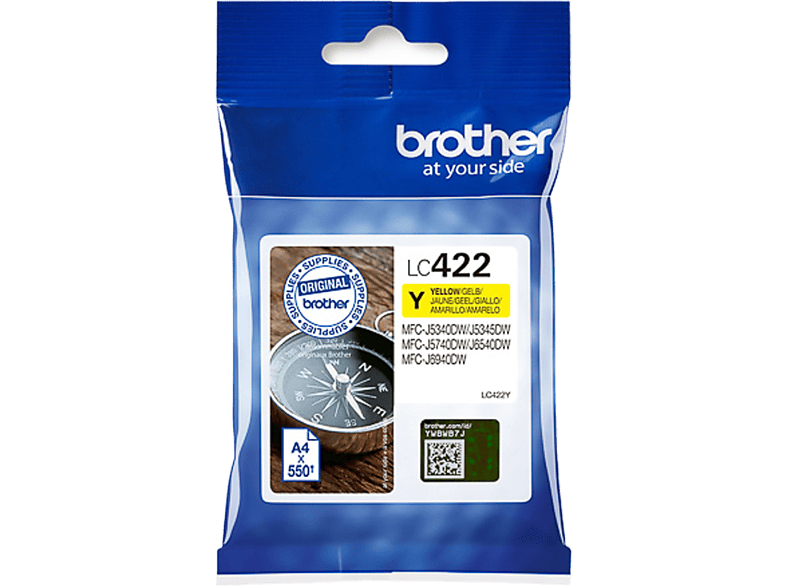 Brother LC422Y Yellow Ink Cartridge