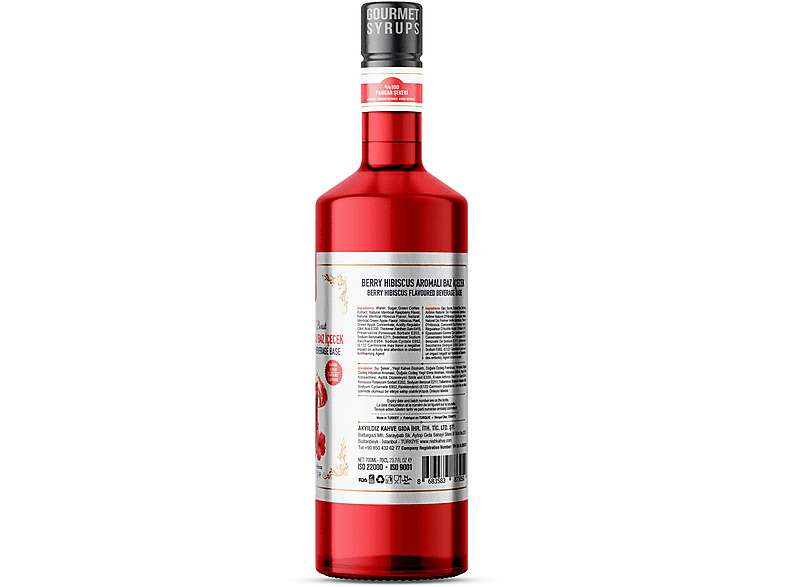 NISH Berry Hibiscus Aromalı Baz İçecek 700 ML_1