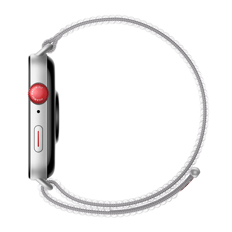 Widok z boku smartwatcha z paskiem.