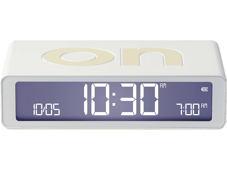 LEXON Flip Classic oplaadbare wekker on/off rood – Toff Design