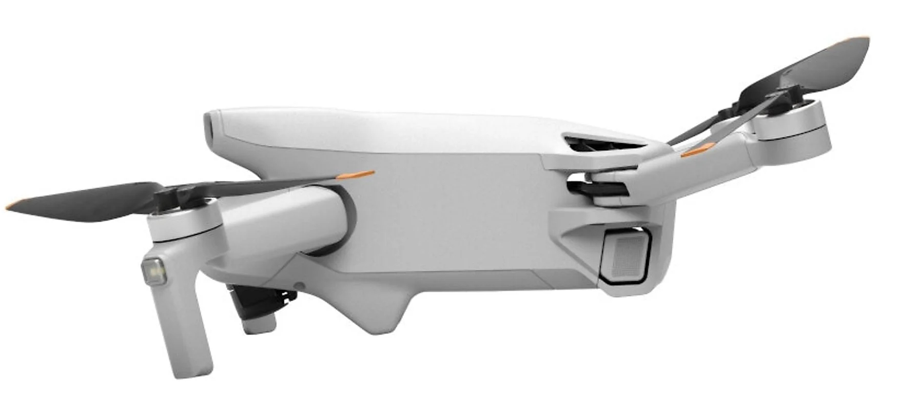 Biały dron ze śmigłami na białym tle.