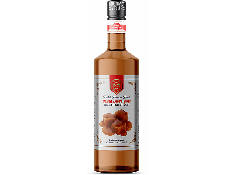 NISH Karamel Aromalı Şurup 700 ML_0