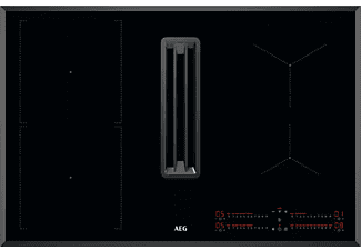 AEG CCE84543FB Beépíthető indukciós főzőlap, 80 cm, indukciós lap beépített elszívóval, FlexiBridge, H2H, Booster, Stop+G