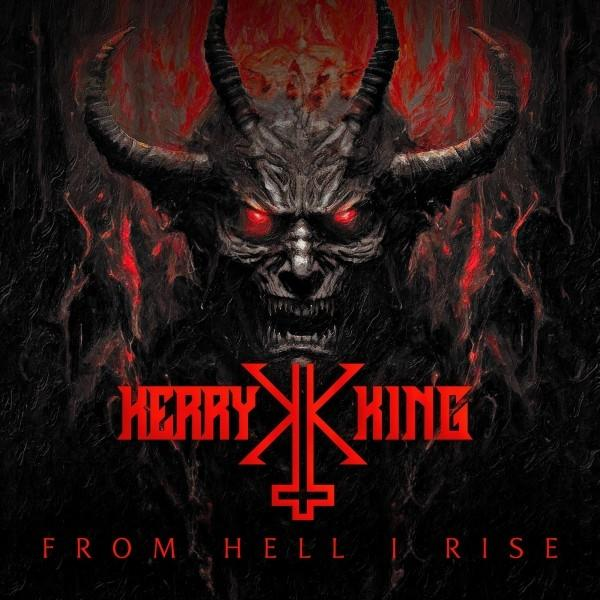 Album borító démoni arccal, piros szemekkel és szarvakkal. A szöveg: 'Herry King' és 'From Hell I Rise'.