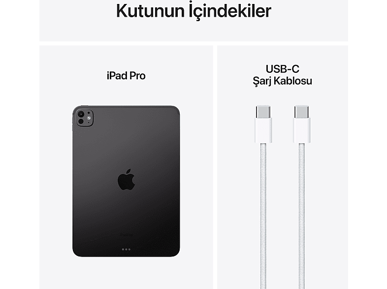 APPLE 11 inç iPad Pro M4 WiFi 256 GB Tablet Uzay Siyah MVV83TU/A