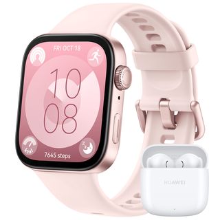 Smartwatch - Huawei Watch Fit 3, Batería hasta 10 días, 20 mm, Pantalla AMOLED 1.82", Fluoroelastómero, Rosa