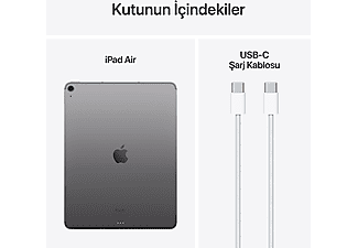 APPLE 13 inç iPad Air M2 Wi Fi + Cell 256 GB Tablet Uzay Grisi MV6V3TU/A_9