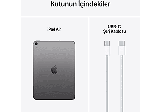 APPLE 11 inç iPad Air M2 Wi Fi + Cell 256 GB Tablet Uzay Grisi MUXH3TU/A_9