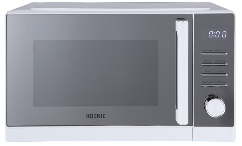 Koenic KMWG 2322-42 DW mikrovågsugn med grill vit-silver 23l 900/1000W LED-display 8 program