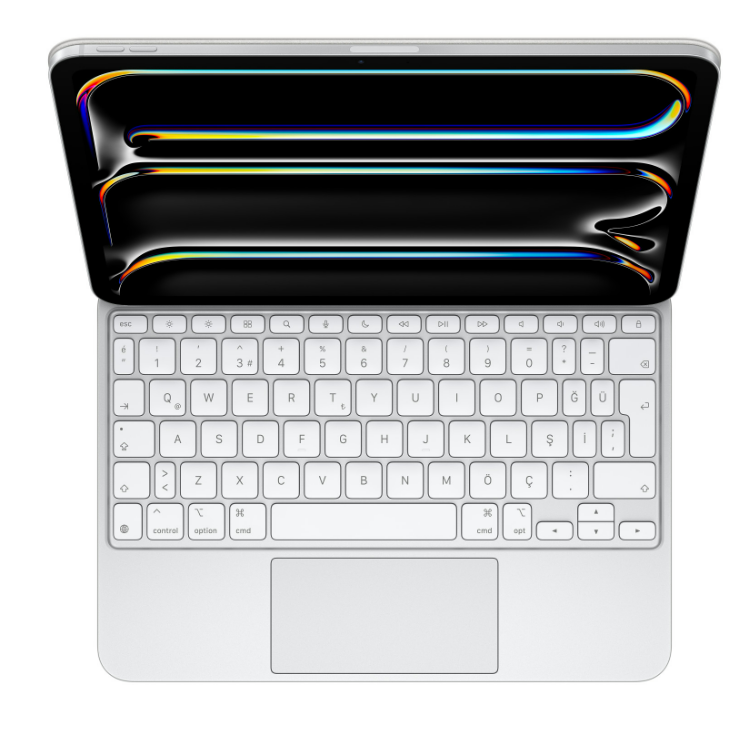 APPLE 11 inç iPad Pro (M4) için Magic Türkçe Q Klavye Beyaz Fiyat
