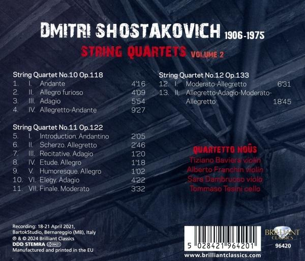 Dmitri Schostakowitsch: Streichquartette Vol. 2 Tracklist & Credits