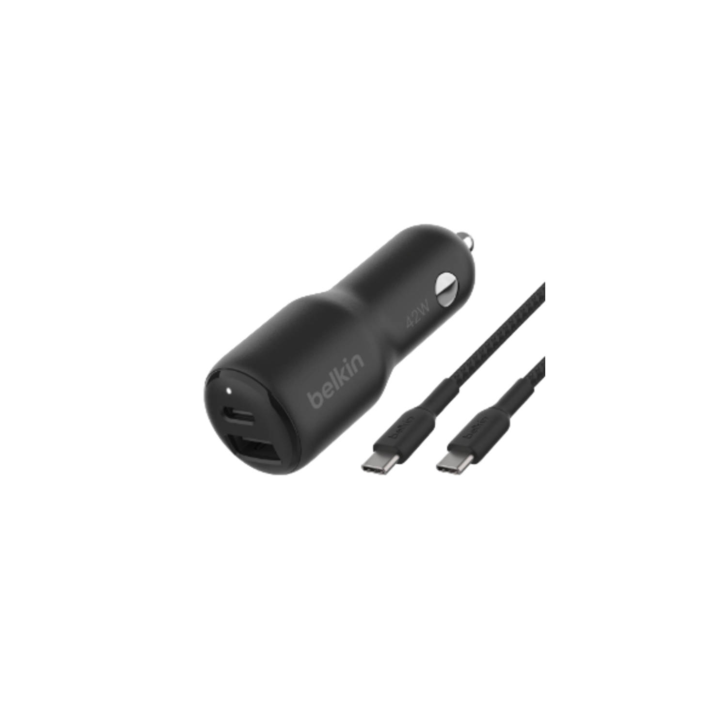 Belkin 42w Autolader (30w Usb'c + 12w Usb'a) Met Pps ' Zwart