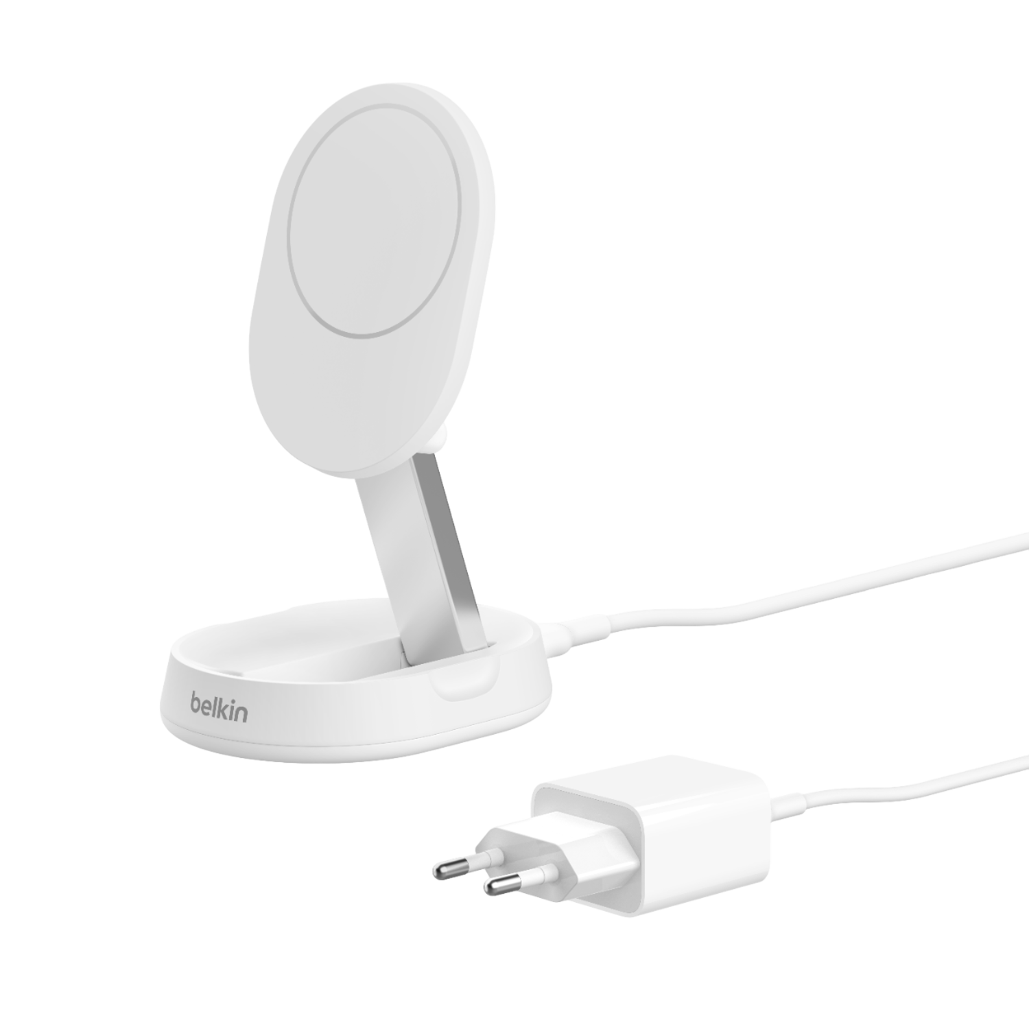 Belkin Boost Charge Qi2 15w Magnetische Oplaadstand ' Wit (met Adapter)