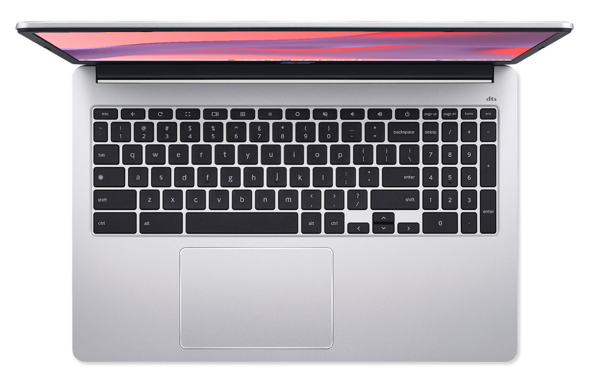 Laptop ACER Chromebook 315 CB315-4H-C567 FHD Celeron N4500/8GB/128GB eMMC/INT/ChromeOS Srebrny (Pure Silver)