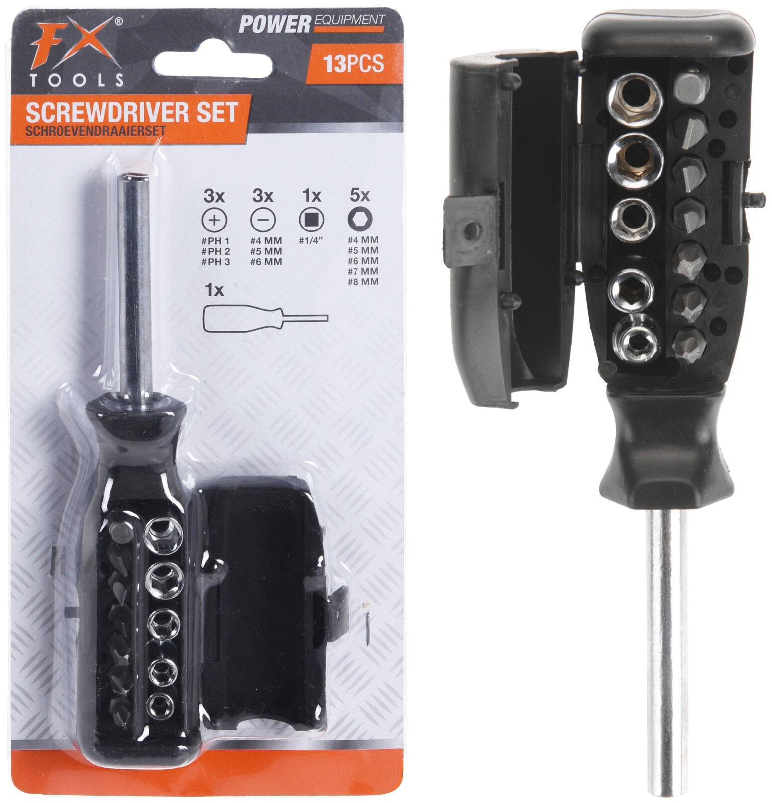 ENTAC Csavarhúzó tartó, 12 db bit (C22291090)