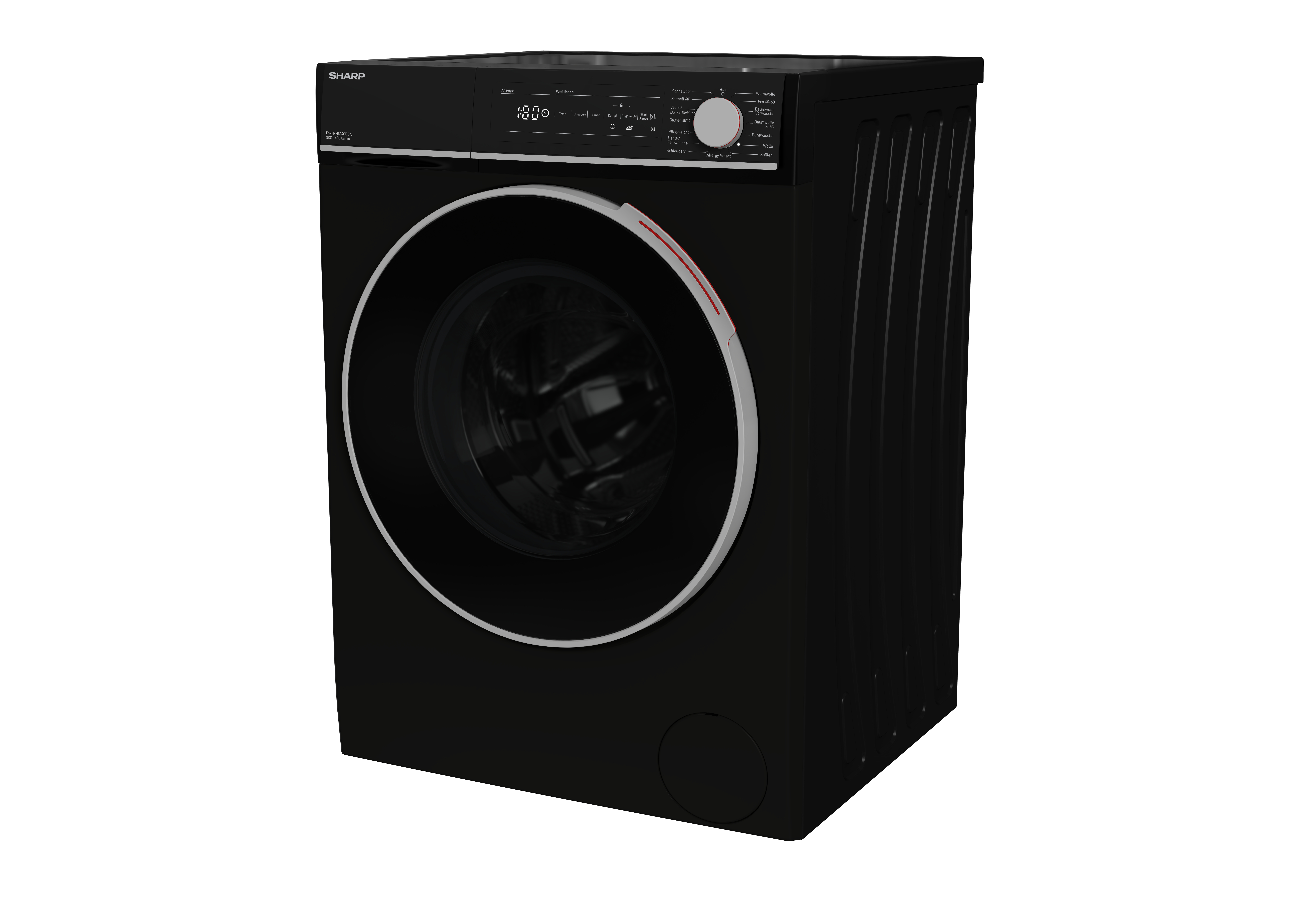 SHARP ES-NFH814CBDA-DE Waschmaschine (8 kg, 1330 U/Min., A)