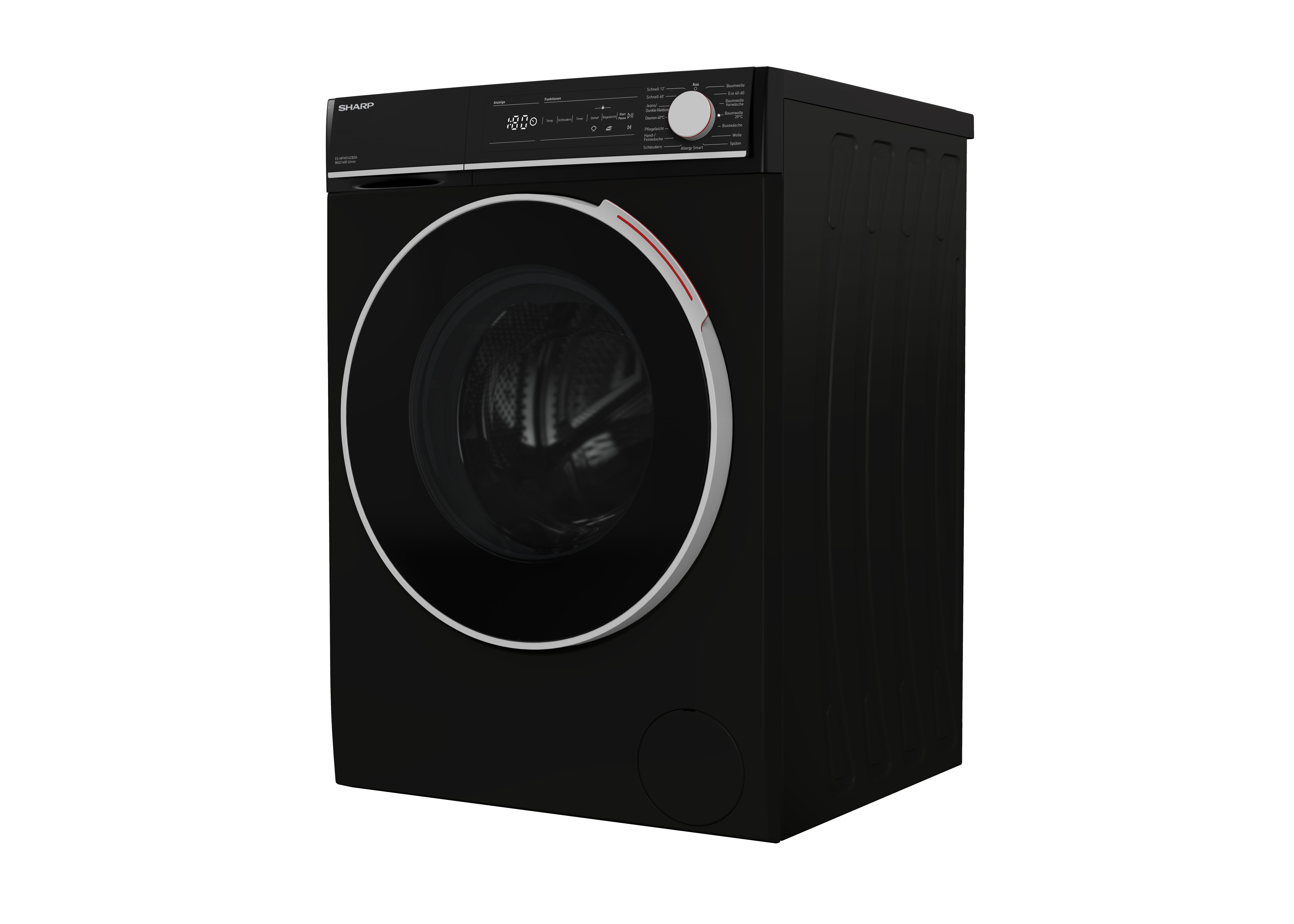 SHARP ES-NFH814CBDA-DE Waschmaschine (8 kg, 1330 U/Min., A)