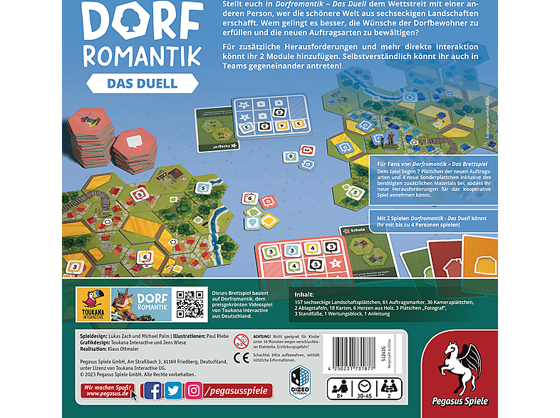 Thumbnail - PEGASUS SPIELE Dorfromantik - Das Duell Brettspiel Mehrfarbig