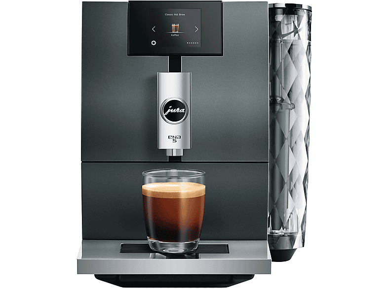 Jura ENA 5 Cold Brew Kaffeevollautomat (Night Inox (EA), Stahlkegelmahlwerk, 15 bar)