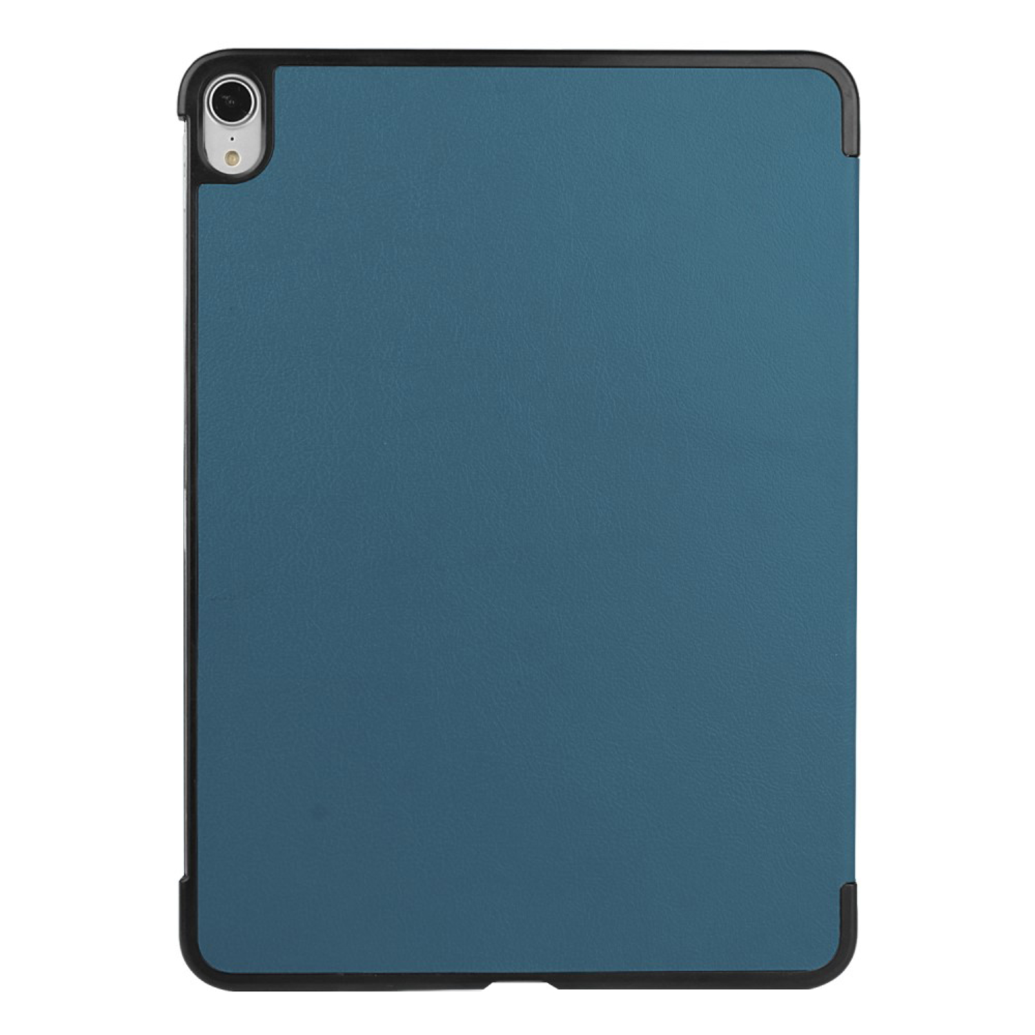 A blue tablet with a black border.