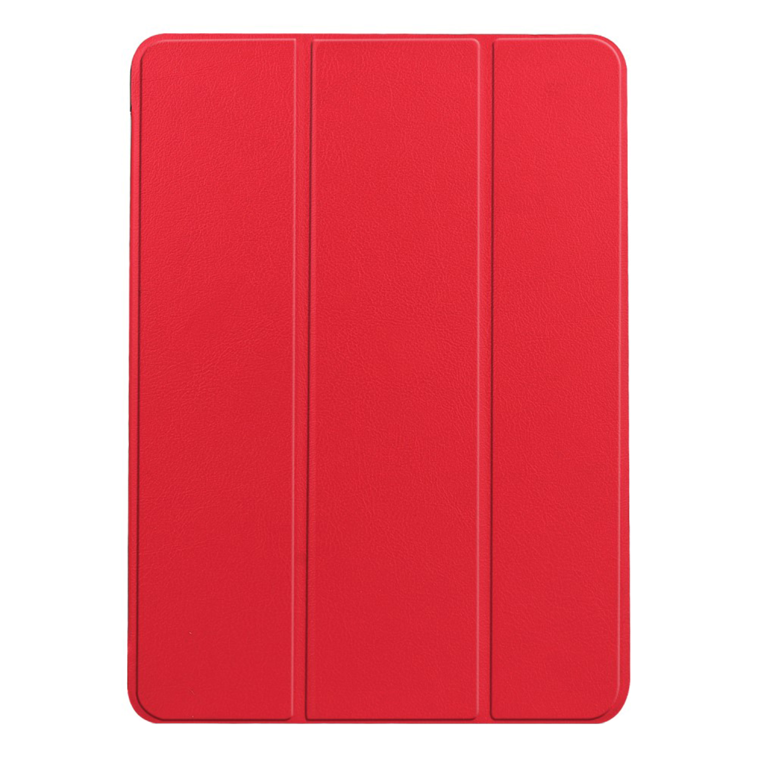 Red tablet cover, folded. Shows a smooth, textured surface. Solid red color.