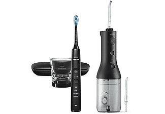 PHILIPS Sonicare DiamondClean 9000 szónikus elektromos fogkefe és HX3866/43 fogköztisztító csomag, tokkal, töltőpohárral, C3 fej