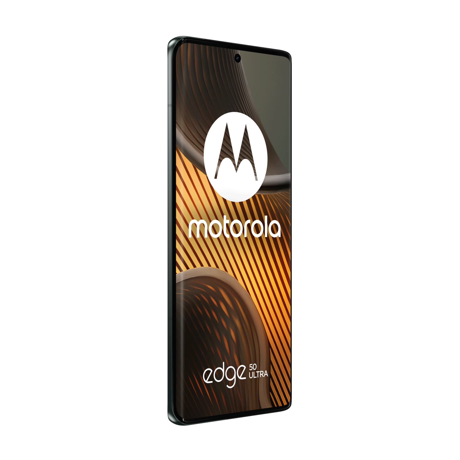 A black and gold Motorola Edge 50 Ultra phone.