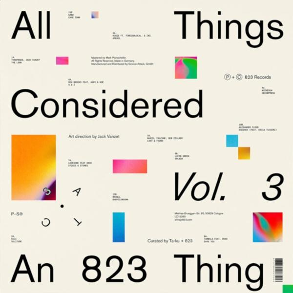 Eine farbenfrohe Grafik mit Text in mehreren Schriftarten und Farben, einschließlich der Worte „All Things Considered“.