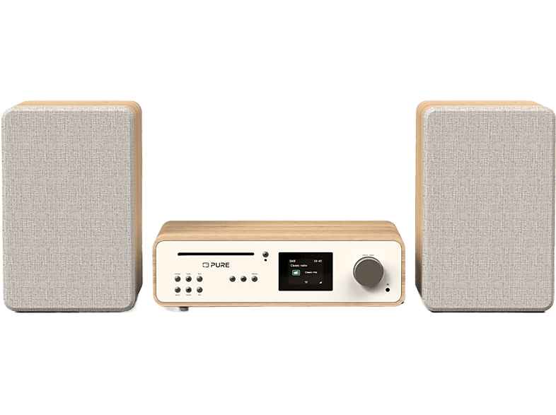 Pure Acoustics Mini Hifi-keten Stereo Cotton White Oak