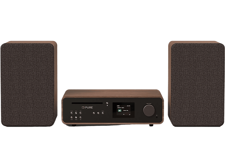 Pure Acoustics Mini Hifi-keten Stereo Coffee Black Walnut