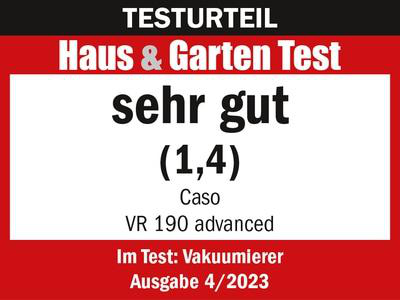 Rotes und weißes Schild mit Text. 'Sehr gut' in großen Buchstaben.