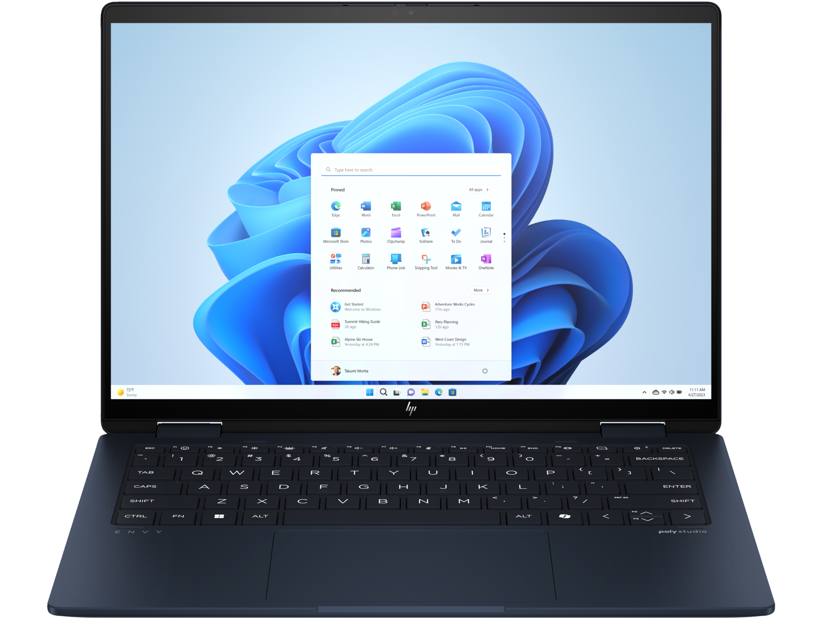 Portátil - HP 2 en 1 HP Envy x360 14-fc0001ns, 14" 2.8K, Intel® Core™ Ultra 7-155U, 32GB RAM, 1TB SSD, Gráficos Intel®, Windows 11 H, Azul